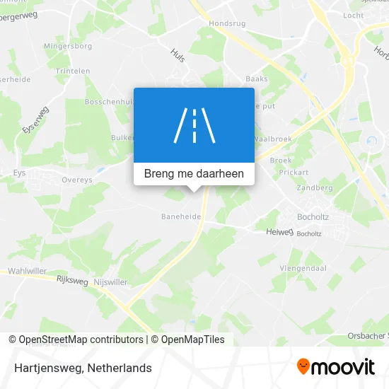 Hartjensweg kaart