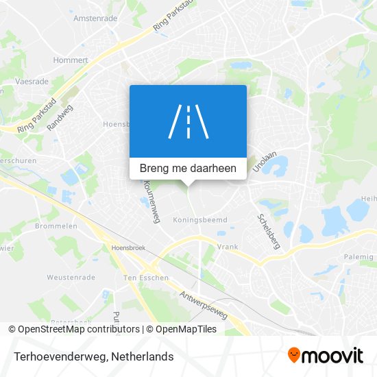 Terhoevenderweg kaart