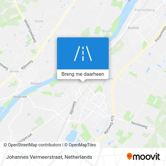 Johannes Vermeerstraat kaart