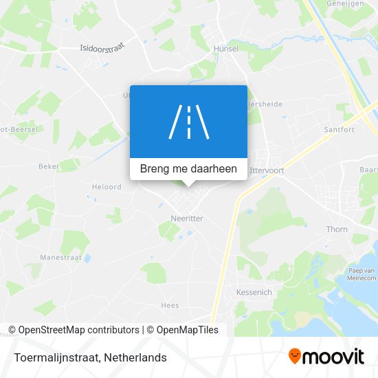 Toermalijnstraat kaart