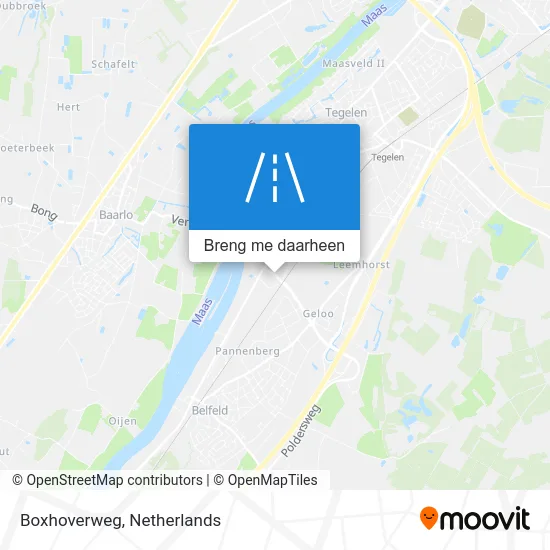 Boxhoverweg kaart
