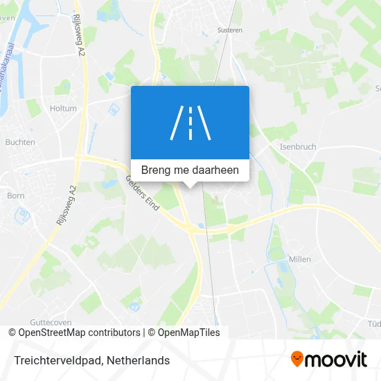 Treichterveldpad kaart