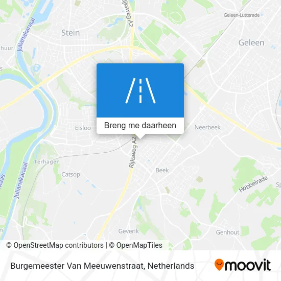 Burgemeester Van Meeuwenstraat kaart