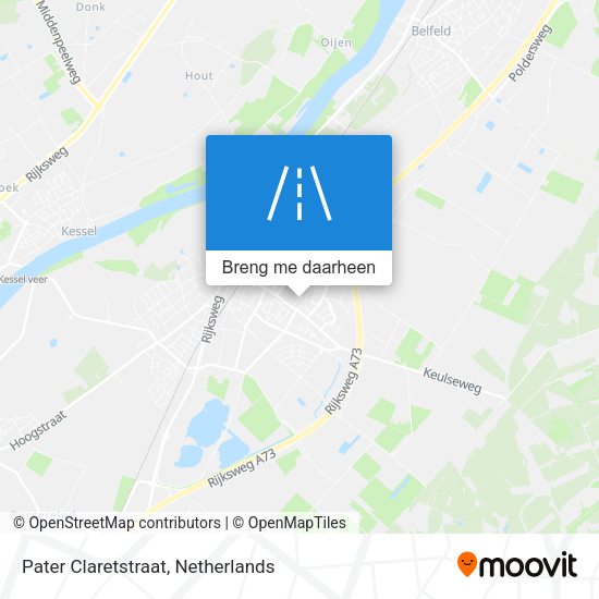 Pater Claretstraat kaart