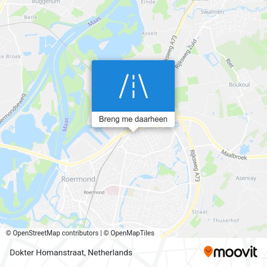 Dokter Homanstraat kaart