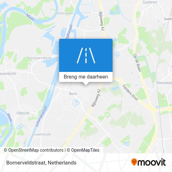 Bornerveldstraat kaart