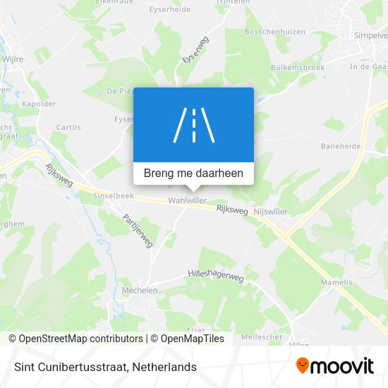 Sint Cunibertusstraat kaart