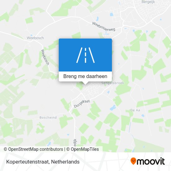 Koperteutenstraat kaart