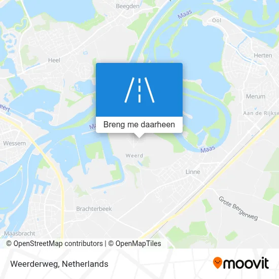 Weerderweg kaart