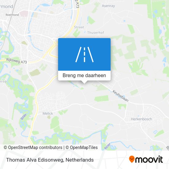 Thomas Alva Edisonweg kaart