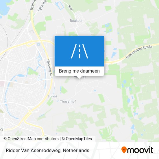 Ridder Van Asenrodeweg kaart