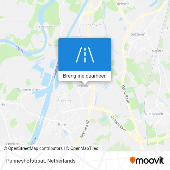 Panneshofstraat kaart