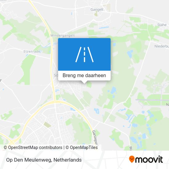 Op Den Meulenweg kaart