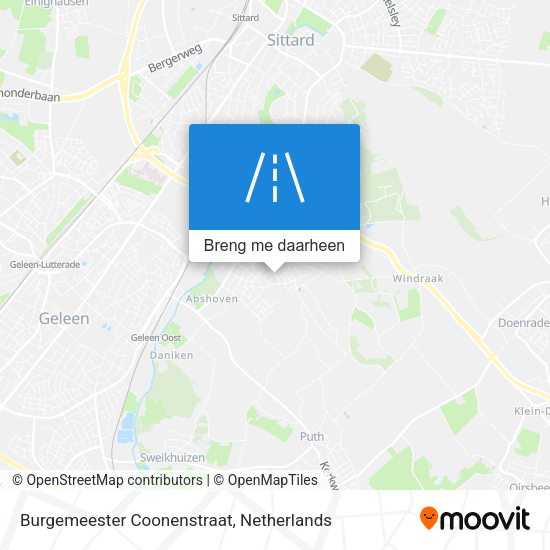 Burgemeester Coonenstraat kaart