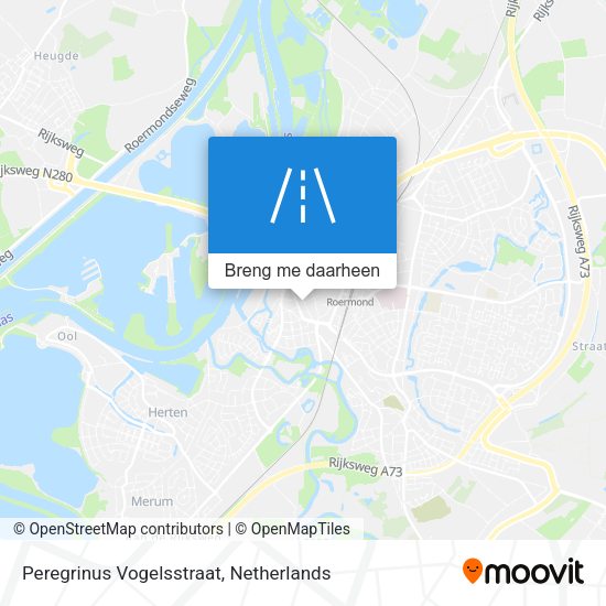 Peregrinus Vogelsstraat kaart