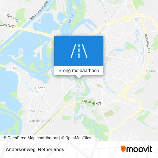 Andersonweg kaart