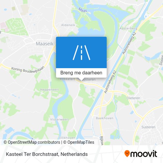 Kasteel Ter Borchstraat kaart