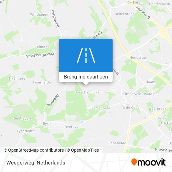 Weegerweg kaart