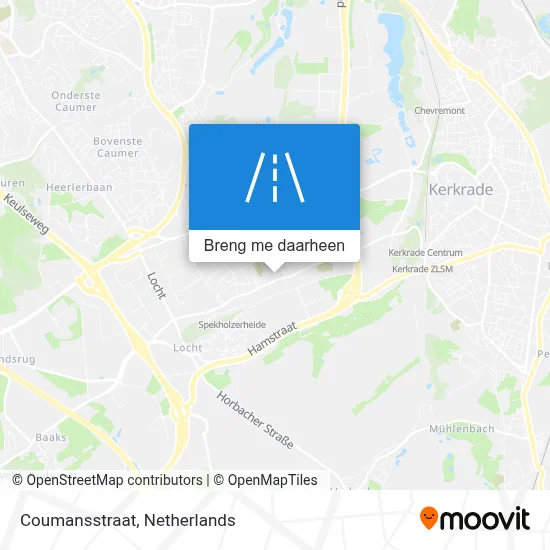 Coumansstraat kaart