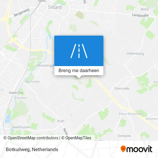 Botkuilweg kaart