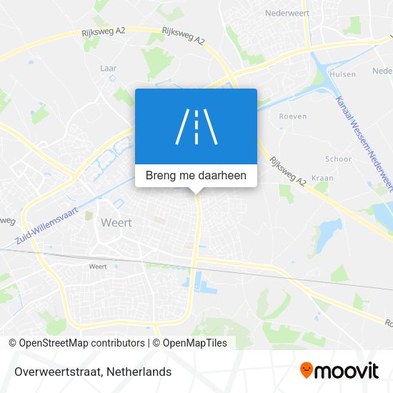 Overweertstraat kaart