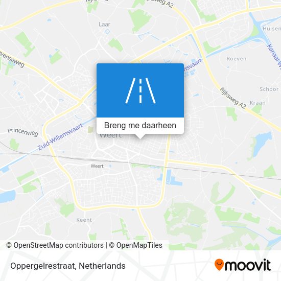 Oppergelrestraat kaart