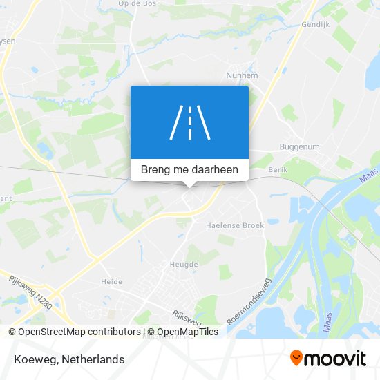 Koeweg kaart