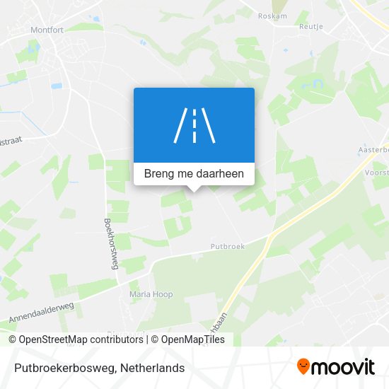 Putbroekerbosweg kaart