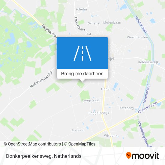 Donkerpeelkensweg kaart