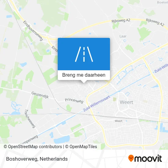 Boshoverweg kaart