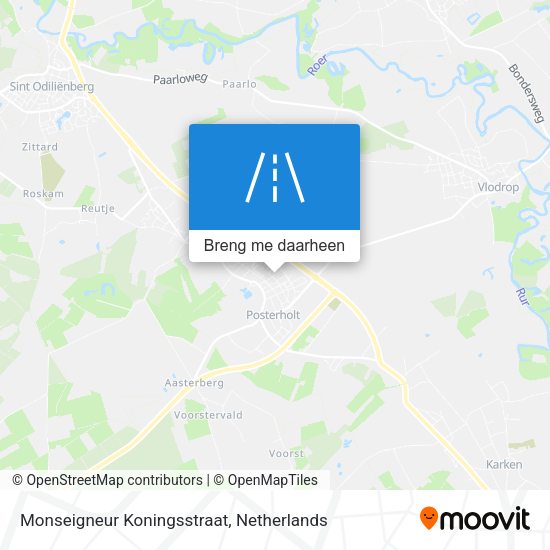 Monseigneur Koningsstraat kaart