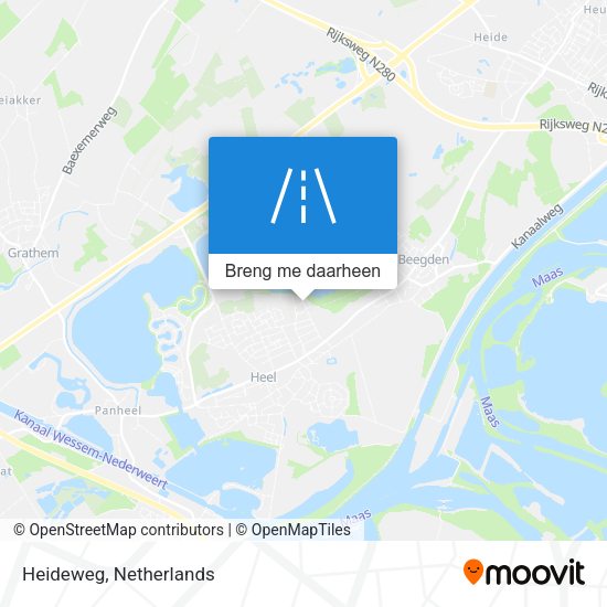 Heideweg kaart