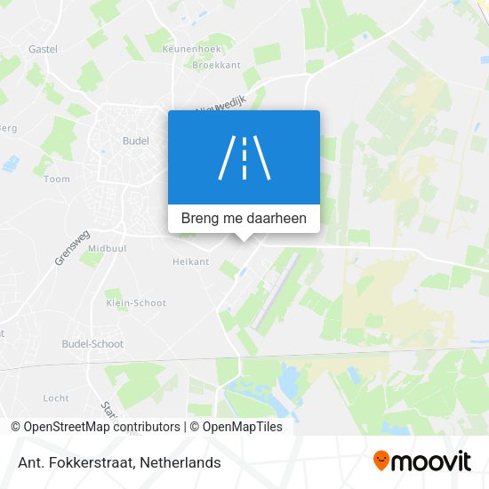 Ant. Fokkerstraat kaart