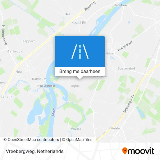 Vreebergweg kaart