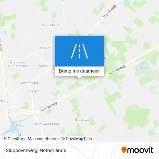 Sluppevenweg kaart