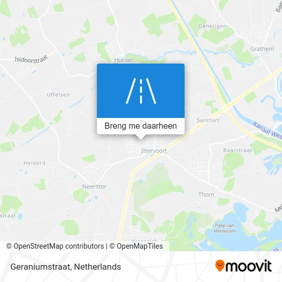 Geraniumstraat kaart