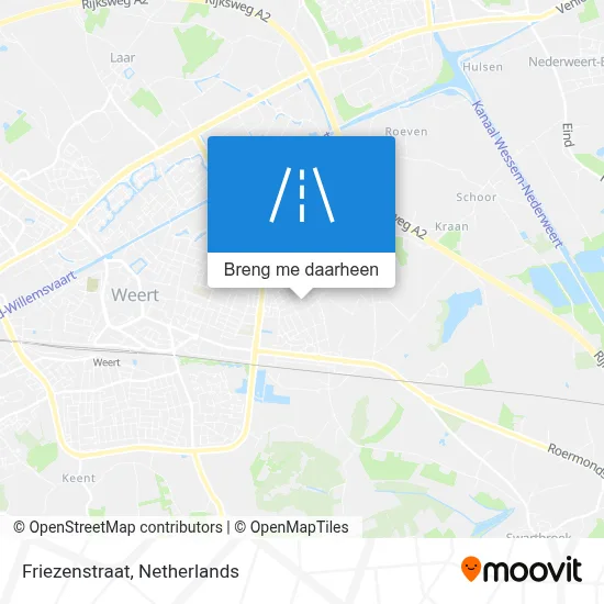 Friezenstraat kaart