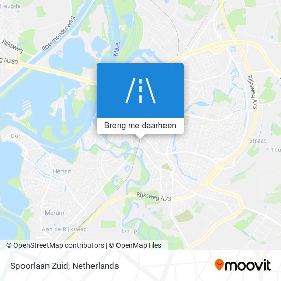 Spoorlaan Zuid kaart