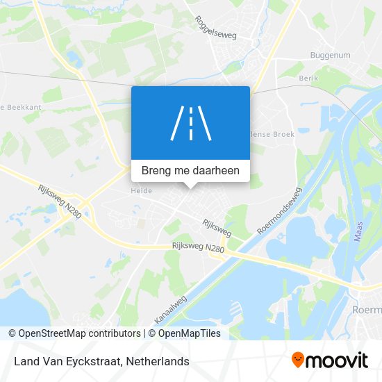 Land Van Eyckstraat kaart