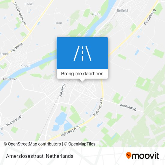 Amerslosestraat kaart