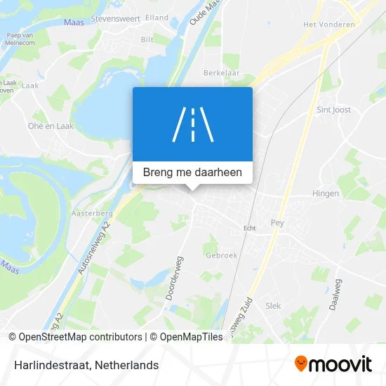 Harlindestraat kaart