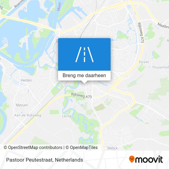 Pastoor Peutestraat kaart