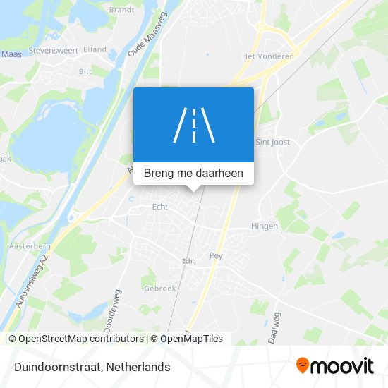 Duindoornstraat kaart