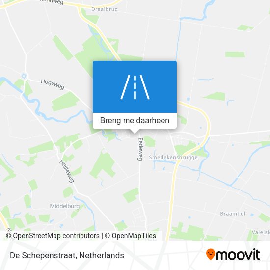De Schepenstraat kaart