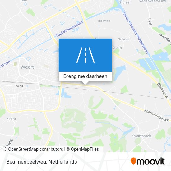 Begijnenpeelweg kaart