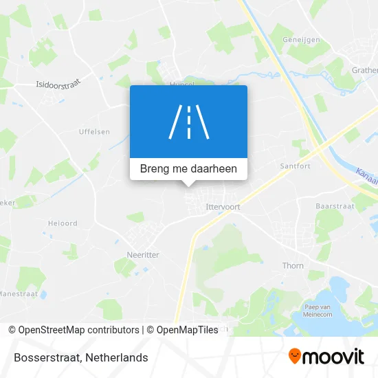 Bosserstraat kaart