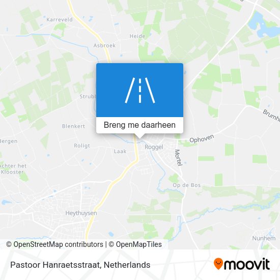 Pastoor Hanraetsstraat kaart