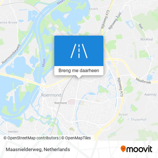 Maasnielderweg kaart