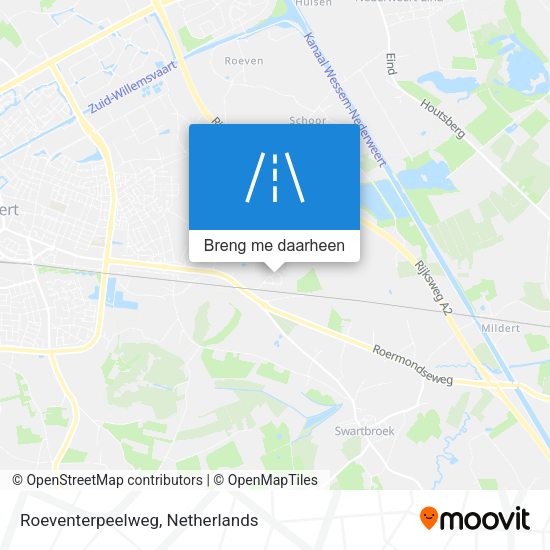 Roeventerpeelweg kaart