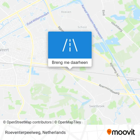 Roeventerpeelweg kaart